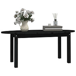 Acheter ComfortXL Table Basse Noir 110x55x45 Cm Bois Massif De Pin