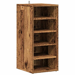 vidaXL Armoire à chaussures vieux bois 32x35x70 cm bois d'ingénierie