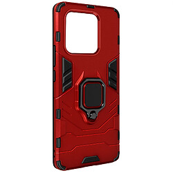 Avizar Coque pour Xiaomi 13 Pro Hybride Antichoc Bague Métallique Support rouge