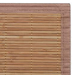 vidaXL Tapis en bambou 100x160 cm Marron pas cher