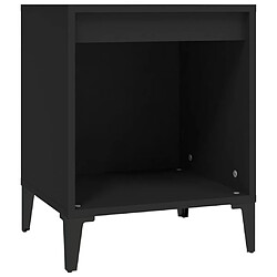 vidaXL Table de chevet Noir 40x35x50 cm