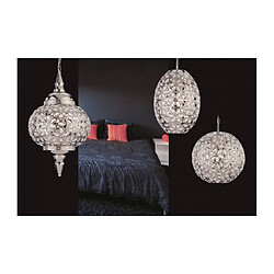 Luminaire Center Suspension Taj, chrome et acrylique