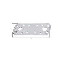 GAH Connecteur plat VA 100x35x2 mm