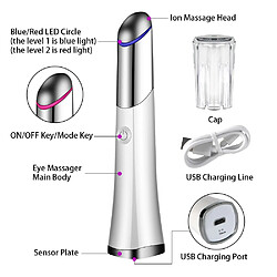 Universal Mini masseur d'yeux électrique vibreur rouleau ions anti-vieillissement rides cercle sombre visage appareil stylo de protection des yeux portable USB | Appareil de beauté domestique