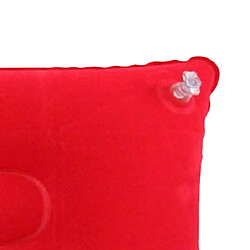 Avis oreiller gonflable voyage coussin de camping voiture voiture appui-tête de plage appui 43x27cm rouge vif