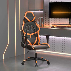 Maison Chic Chaise de jeu, Chaise gaming, Fauteuil gamer d'ordinateur,Chaise de Bureau Noir et orange Similicuir -GKD12766