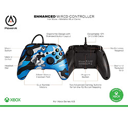 Manette filaire Pro PowerA Camouflage bleu