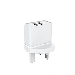 Acheter Jaym - Chargeur Secteur Double Usb-a 12w 2,4a Blanc - Prise UK + Dubai