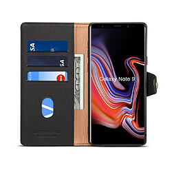 Acheter Wewoo Housse Coque Pour Galaxy Note9 Denior V2 Voiture de luxe en cuir de vachette à rabat horizontal avec portefeuille Noir