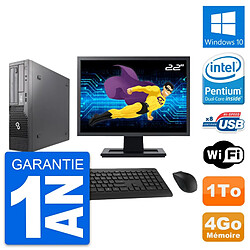 PC Fujitsu E500 DT Ecran 22" Intel G630 RAM 4Go Disque Dur 1To Windows 10 Wifi - Occasion