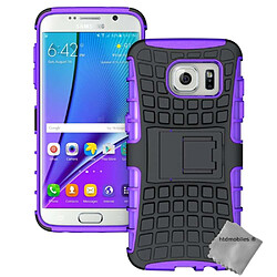 Htdmobiles Coque anti choc pour Samsung G935 Galaxy S7 Edge + film ecran - MAUVE