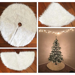 Wewoo Ornements de noël Sapin de en peluche Jupe ornement rond blanc, Diamètre: 90cm pas cher