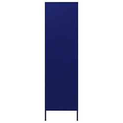 Avis vidaXL Garde-robe Bleu marine 90x50x180 cm Acier