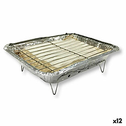 Barbecue Jetable Algon instantané 24 x 31 x 6 cm (12 Unités)