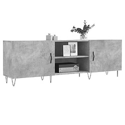 Avis Maison Chic Meuble TV scandinave - Banc TV pour salon gris béton 150x30x50 cm bois d'ingénierie -MN95234