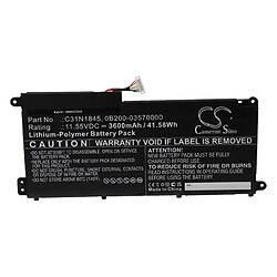 vhbw Batterie remplacement pour Asus 0B200-03570000, C31N1845 pour ordinateur portable (3600mAh, 11,55V, Li-polymère)