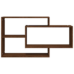 Avis Maison Chic Étagère murale flottante,Etagère de rangement Chêne marron 104x20x58,5 cm Bois ingénierie -MN50069