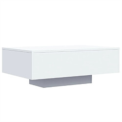 Avis Maison Chic Table basse pour salon | Table à café avec lumières LED blanc 85x55x31 cm -GKD44349