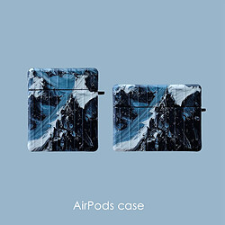 GUPBOO Airpods Coque Housse Étui Protecteur Compatible pour AirPods Pro-vent froid peinture à l'huile neige montagne personnalité