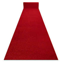 RUGSX Tapis de couloir KARMEL plaine carmin rouge 140 cm 140x230 cm