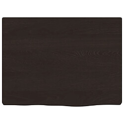 Avis vidaXL Étagère murale marron foncé 40x30x2 cm bois chêne massif traité