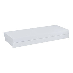 Helloshop26 Étagère murale avec tiroir intégré 60 x 24 x 8 cm blanc 03_0007012