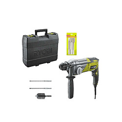 Pack Marteau perforateur RYOBI SDSPlus 680 W RSDS680-KA2 - Kit 3 burins SDS+ RIOBY 1 pointe - 1 plat - 1 bêche - RAKSPC03