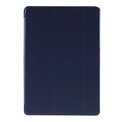 Etui en PU avec support tri-pliure bleu foncé pour Apple iPad 10.2 (2019)