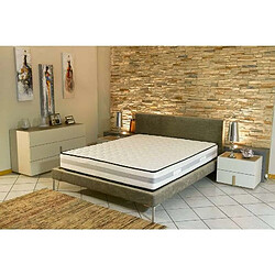 Matelas provence literie 90 x 200 x 23.5 cm polyester memeoire de forme 65.0 kg/m3 7 zones