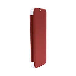 BEETLECASE Étui pour iPhone 12 Mini Folio Premium Dos en Crystal avec Porte-Cartes Rouge