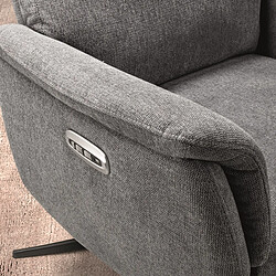 Acheter Pegane Fauteuil relax électrique en tissu polyester couleur Gris foncé - Longueur 75 x Profondeur 75 x Hauteur 111 cm