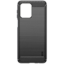 Avizar Coque pour Motorola Moto G54 Flexible Effet Carbone Classic Carb Noir