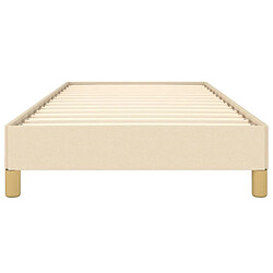 Maison Chic Lit adulte - Lit simple Cadre de lit,Structure du lit Contemporain Crème 90x190 cm Tissu -MN76310 pas cher