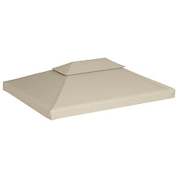 vidaXL Recouvrement de remplacement d'auvent 310 g/m² Beige 3 x 4 m