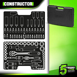 Avis Coffre à douilles 94 pcs Chrome Vanadium - Constructor