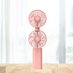 Avis Ventilateur USB De Bureau Portable Ventilateur Personnel Rechargeable à 3 Vitesses, Double Tête Rose