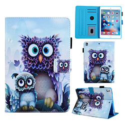 Etui en PU Animal Series porte-cartes chouettes pour votre Apple iPad 9.7 pouces (2018)/9.7 pouces (2017)/Air (2013)/Air 2