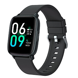 Chrono Montre Connectée de sport IP68 étanche écran tactile complet 1,4 pouces Bracelet Connectée Moniteur de fréquence cardiaque pour Android IOS-Noir