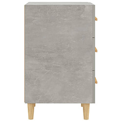 Maison Chic Table de chevet,Table de Nuit,Meuble de Rangement gris béton 40x40x66 cm bois d'ingénierie pas cher