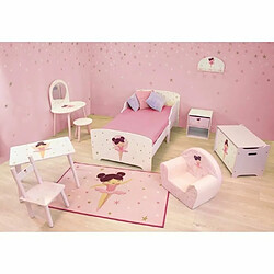 Avis Chevet avec tiroir / Table de nuit pour enfant Danseuse Ballerine - FUN HOUSE - H.36 X L. 33 X P. 30 cm