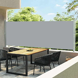 vidaXL Auvent latéral rétractable de patio 600x160 cm gris