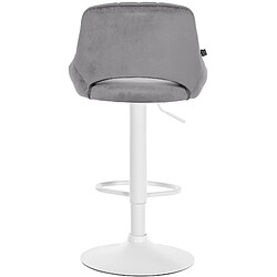 Non Tabouret de bar Milet velours blanc pas cher