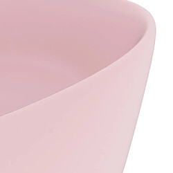 Acheter vidaXL Lavabo rond de luxe Rose mat 40x15 cm Céramique