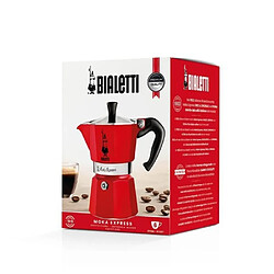 Cafetière italienne 6 tasses rouge - 0004943 - BIALETTI pas cher