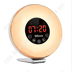 Acheter Tech Discount TD® Réveil Lumière, Lampe de Réveil Radio FM Veilleuse Réveil Lumineux Lampe de Chevet Sunrise Sunset Simulation Snooze RGB Blanc Ch