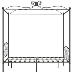 Acheter Maison Chic Lit adulte - Cadre de lit à baldaquin,Structure du lit Contemporain Gris Métal 140 x 200 cm -MN67096