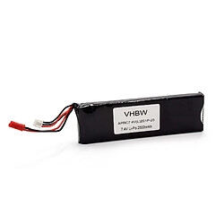 vhbw Batterie Li-Polymère 2500mAh (7.4V) prise JST pour la construction de maquettes de voitures de course, d'hélicoptères, d'avions et de bateaux.