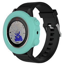 Coque en silicone avec bouchon anti-poussière, cyan pour votre Garmin Fenix 5X/5X Plus