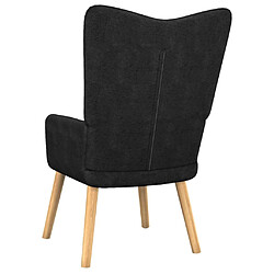 Maison Chic Chaise de relaxation | Fauteuil relax avec tabouret Noir Tissu -GKD46570 pas cher