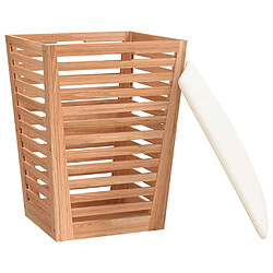 Avis vidaXL Tabouret de salle de bain 40,5x40,5x56 cm Bois massif de noyer